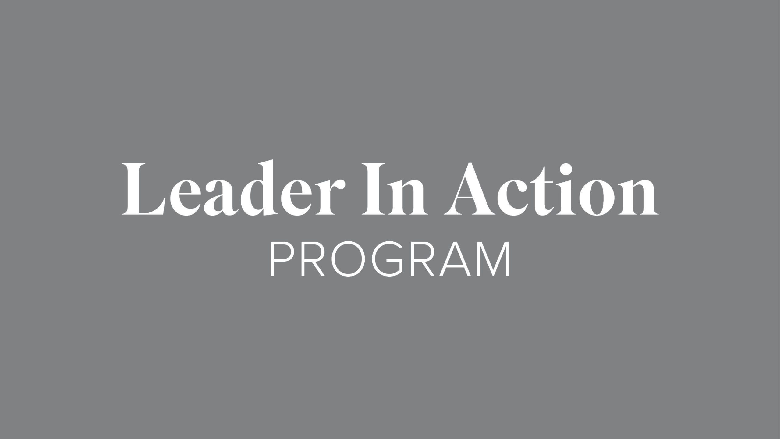 Leader in Action Program