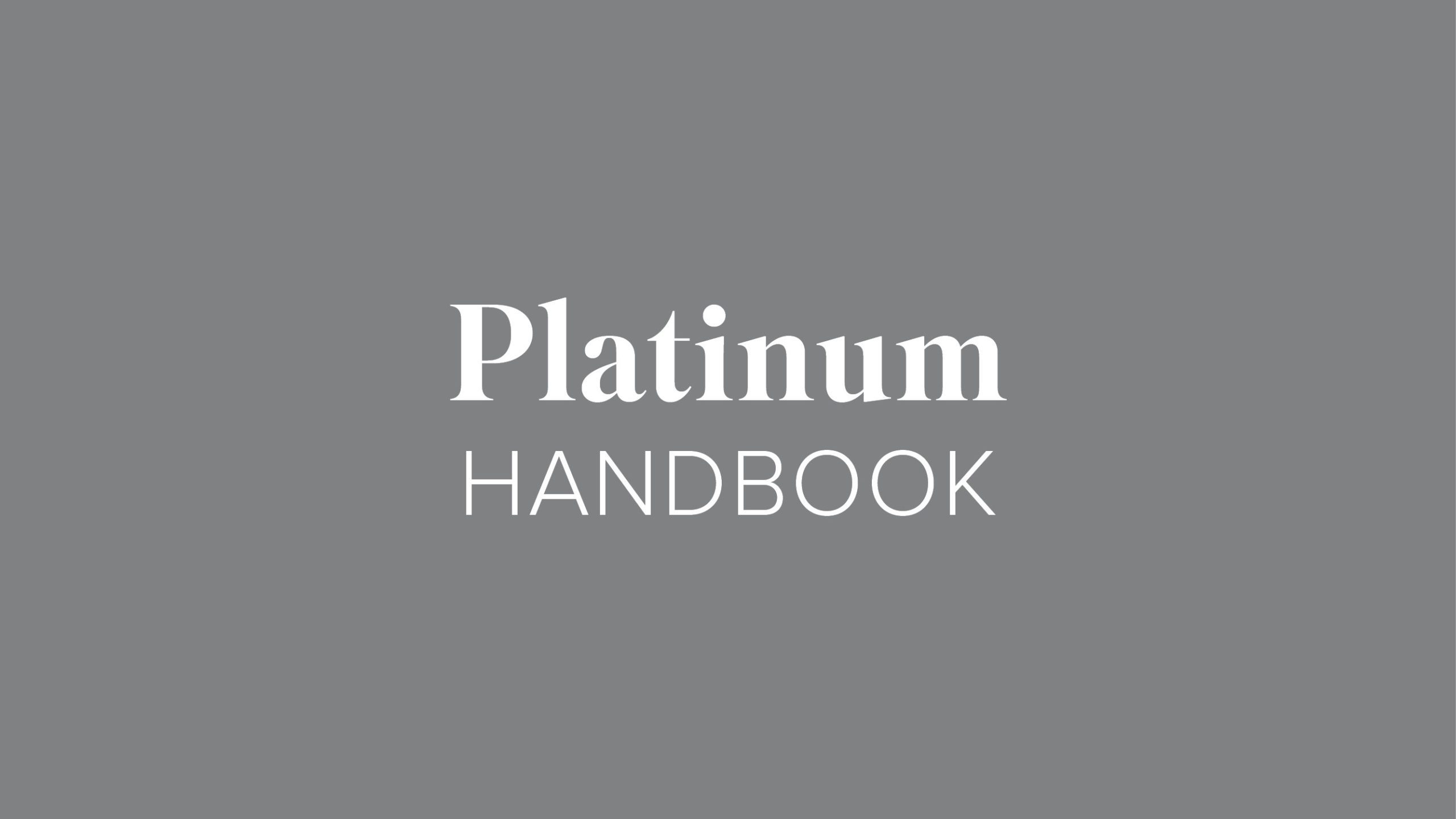 Platinum Handbook