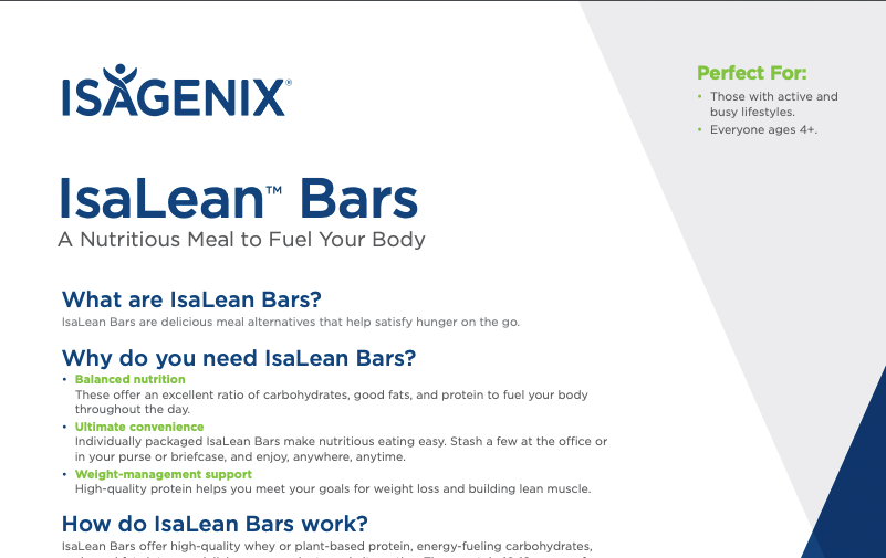 IsaLean Bar PIS